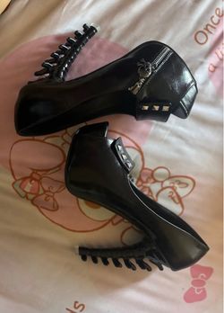 y2k skull studded spine / bone heels