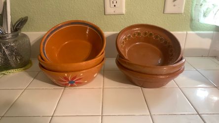 Mexican clay bowls