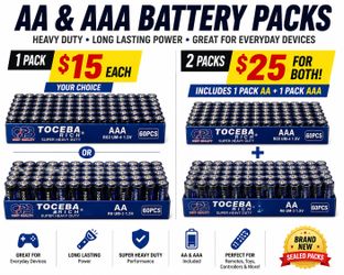 AA & AAA Battery Packs – Great Deal