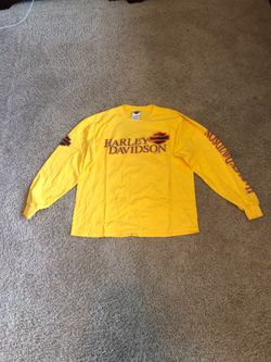 Yellow Large Harley-Davidson Shirt From Rock Springs Wyoming