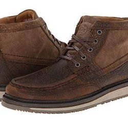 NEW Size 7 10 Or 11, 11w Men Ariat Lookout Chukka Western Boot Lace-Up Round Moc Toe Leather Boot