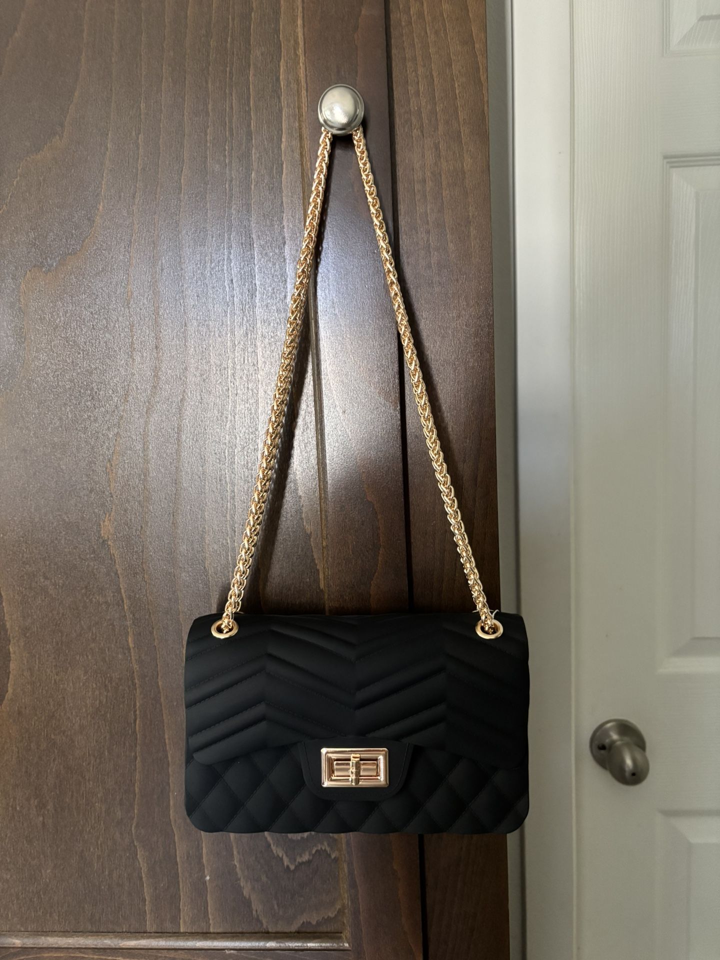 Black Leather Crossbody Bag