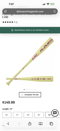 Rawlings 30’ (2026 Clone) USA bat.