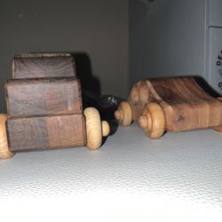 Two Wood Toy Cars