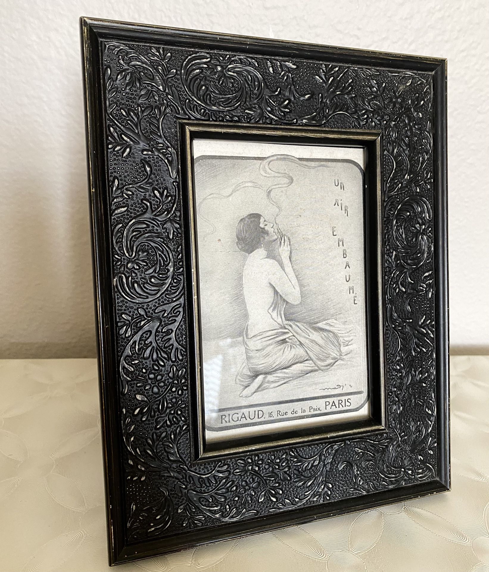 🖤 Gorgeous authentic antique ad framed