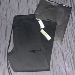 Essentials Fear Of God Uncuffed Sweats (Stretch Limo/Black)