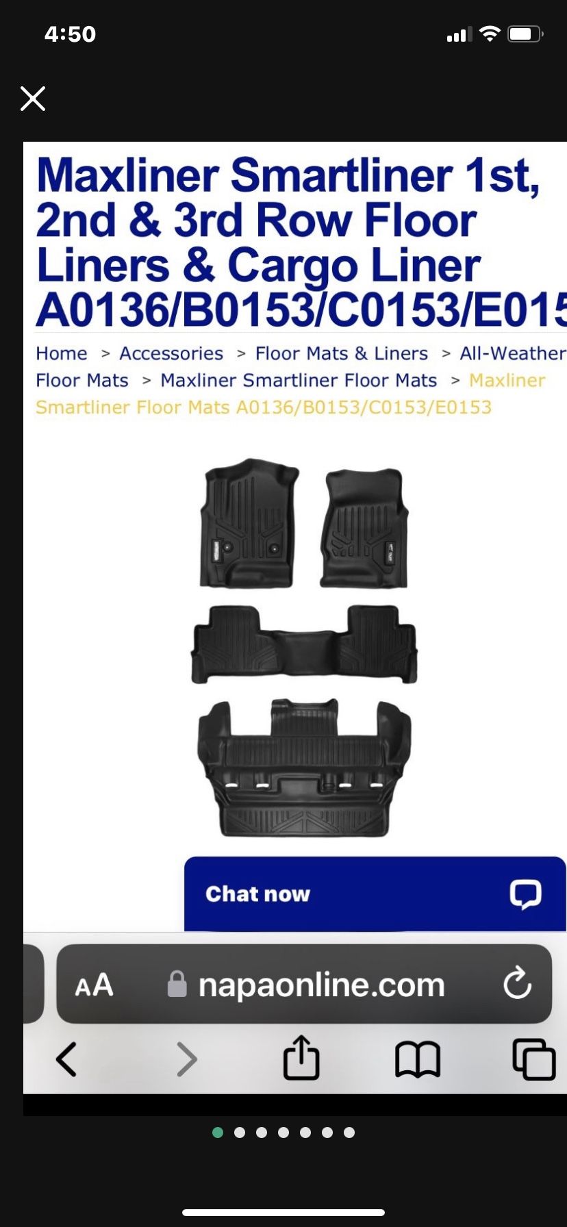 2014-2018 SUBURBAN,TAHOE, YUKON,DENALI,SILVERADO,SIERRA SMARTLINER LASER FIT MATS NEW IN BOX $290 ON AMAZON ASKING $180/TAPETES CAMIONETAS CHEVY-GMC