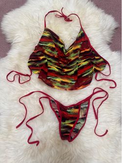 New os tankini bikini y2k festival rave outfit boho low rise