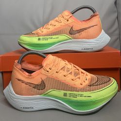 Nike Zoomx Vaporfly Next% 2 Peach Cream Green Running Shoes Women's Size 8