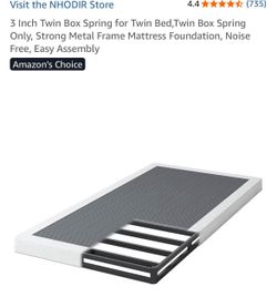 New! 3” twin size box spring