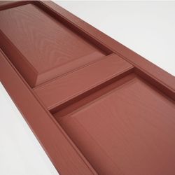 Ekena Millwork Lifetime Vinyl LP2S14X05900RD Standard Two Equal Panel Vinyls, Raised Panel Vinyl Shutters, w/Installation Shutter-Lok's & Matching Scr