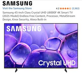 TV with wall mount