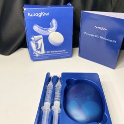 Auraglow Complete LED Teeth Whitening Kit 20 Whitening Treatments~4.9/5 Stars
