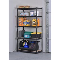 Muscle Rack 36"W x 18"D x 72"H 5-Tier Steel Shelving; 4,000 lb. Total Capacity; Black