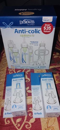 Dr Brown’s anti colic baby bottles and nipples