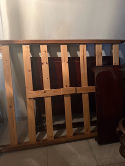 Bed frame and cabinets