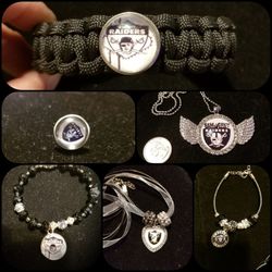 Handmade Raiders Bracelet, Earrings Or Necklace
