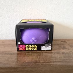 Schylling Nee Doh Cool Cats Purple Tear-Resistant Squeeze Ball 
