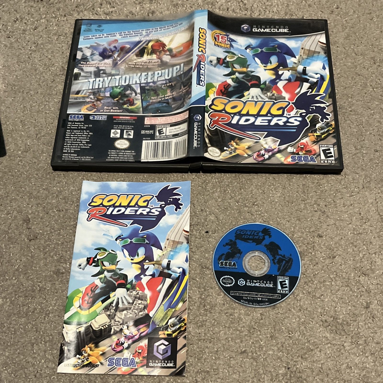 Sonic Riders (Nintendo Gamecube) Complete CIB w/ Manual