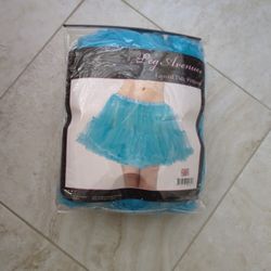Layered Tulle Petticoat Turquoise By Leg Avenue One Size Brand New 