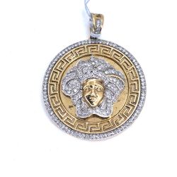 10Kt Yellow Gold Round Diamond Versace Style Pendant 9.60g .55CTW 135847/26