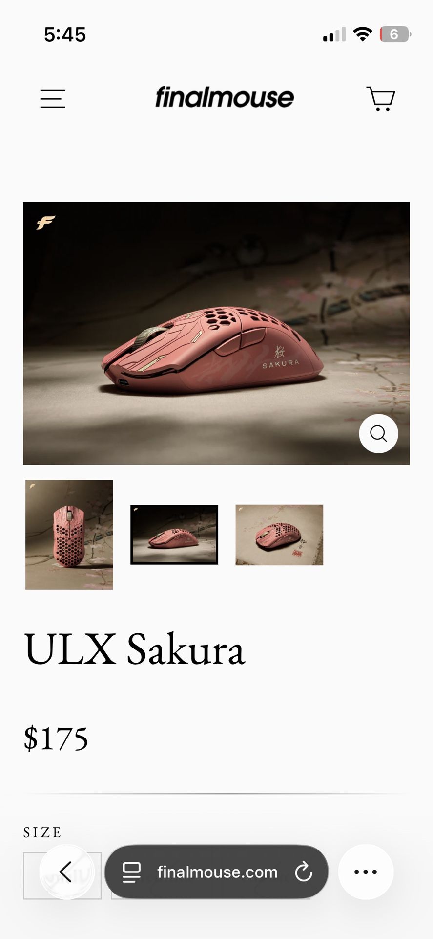 FINALMOUSE ULX SAKURA SMALL - SEALED BOX