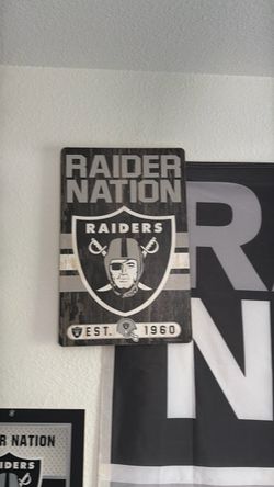 Las Vegas Raiders Raiders nation established 1960 wooden sign