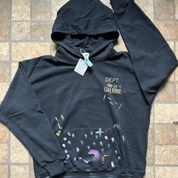 Gallery Dept Black Paint Splatter Hoodie Sizes S-XL