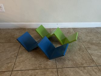 W Shape Shelves. Wall Mounted