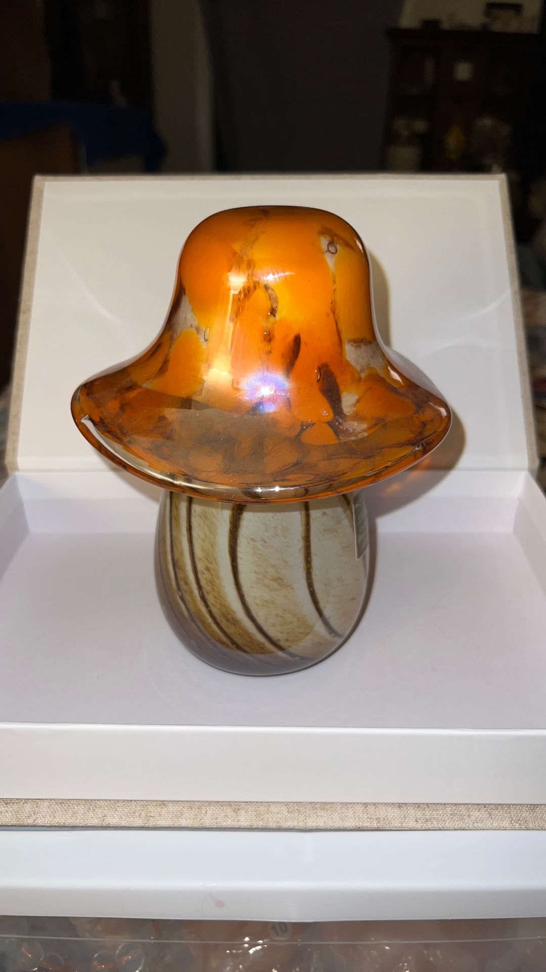 Large Mushroom Art Glass 
