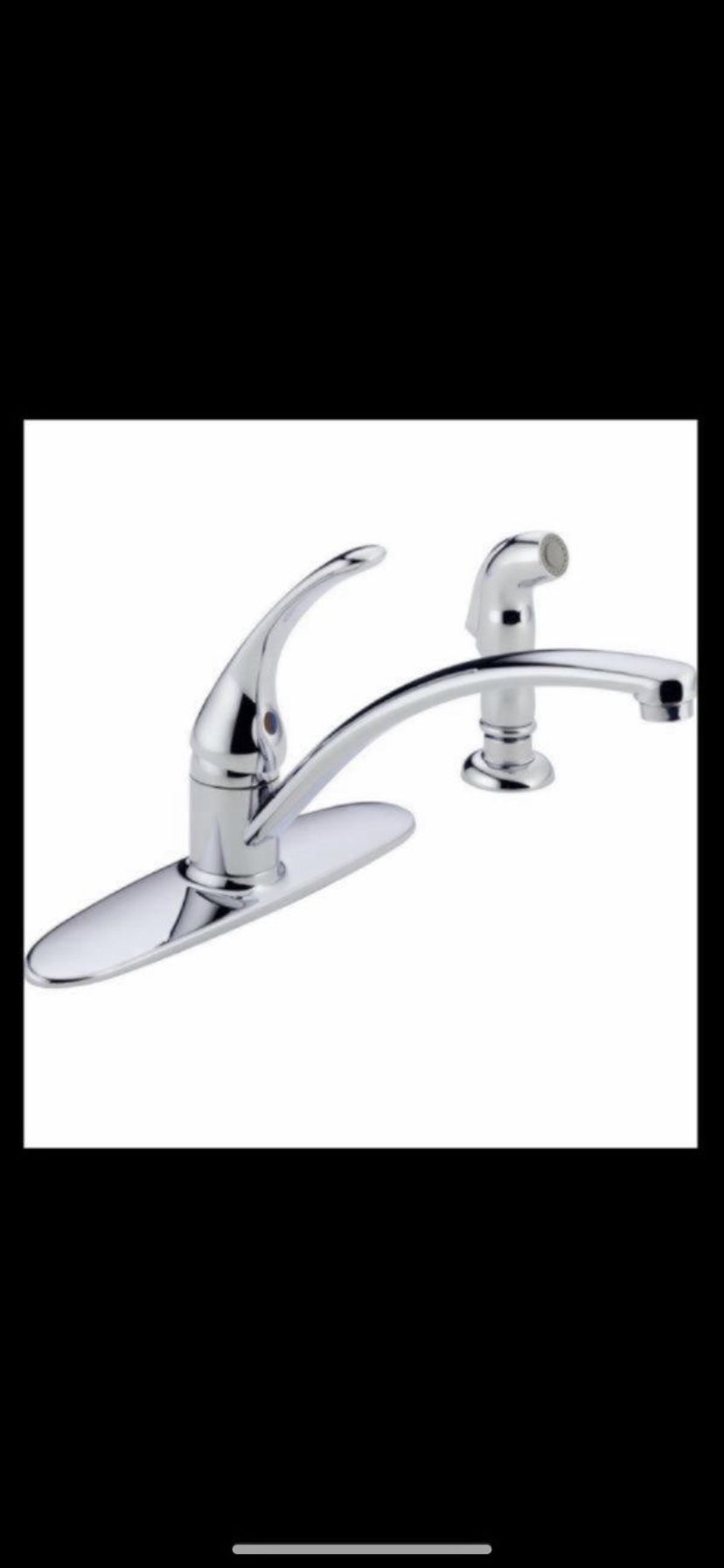Delta kitchen faucet in chrome with side sprayer