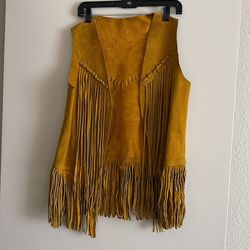Real Skin Fringe Vest