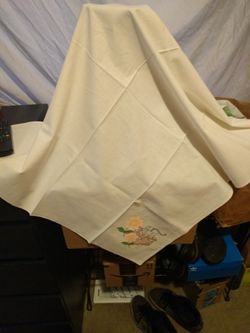 HNDMADE EMBROIDERED PILLOW CASES AND TABLE CLOTH