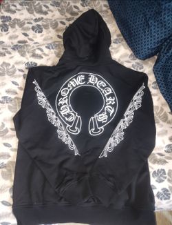 Chrome Hearts HorseShoe Floral Cross Sleeve Zip Up Hoodie multicolor