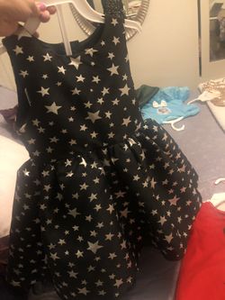 Black dress with silver stars