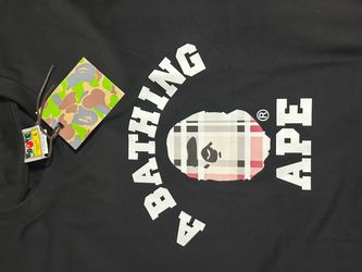 Bape  check college tee