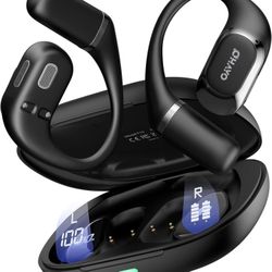Over Ear Earbuds with Ergonomic Earhook,Bluetooth Headphones 5.4 with Smart Digital Display