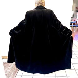 LOUIS FERAUD PARIS SHEARED MINK FUR COAT NEIMAN MARCUS LUXURY FULL LENGTH M L XL