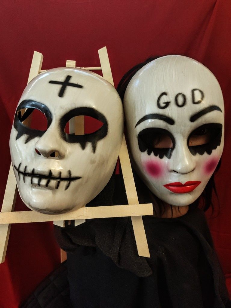 Purge Anarchy 2 Mask : God × Cross Ghoul Face x Doll Face PVC Halloween Masks