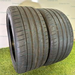 S629  255 35 19 96Y  Michelin  2 Used Tires 85% Life 