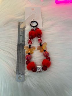 Beaded Charm Cell Phone Mobile Wristlet