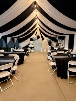 Canopy and Draping party supplies $600
