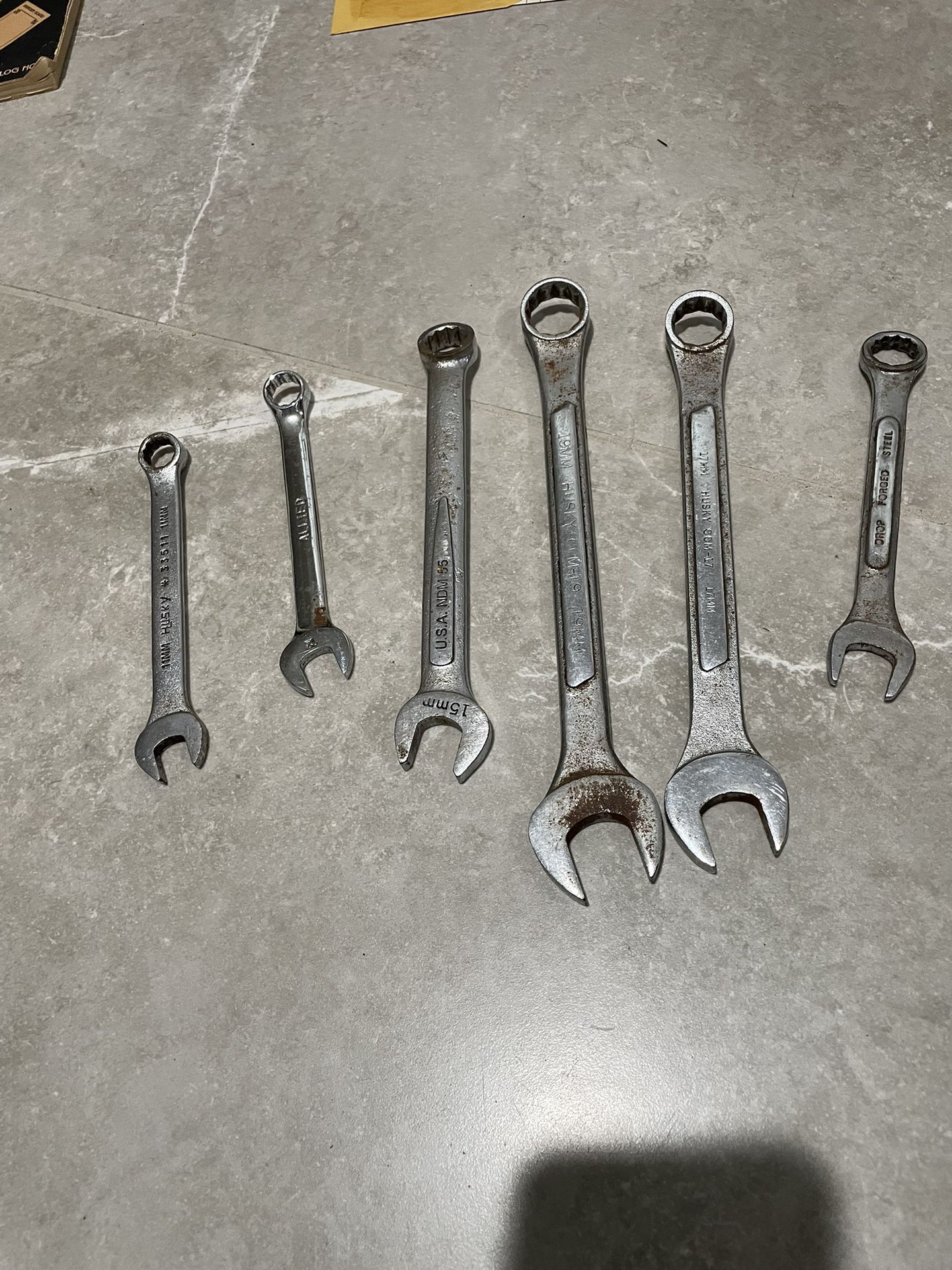 Set Of 6 Combo/box Metric Wrench 