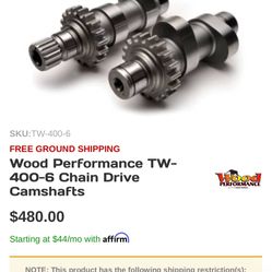 08 StreetGlide 103 Camshafts