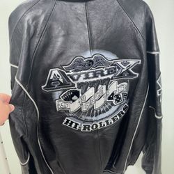 AVIREX LEATHER JACKET ~ Pristine condition - Avirex Hi-Rollers Black Deadstock
