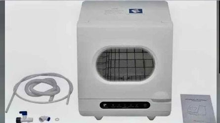 Naimiose Portable Mini Countertop Dishwasher – 110V 1200W – 360° Dual Spray – New/Open Box