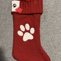Dog Christmas Stocking / Red