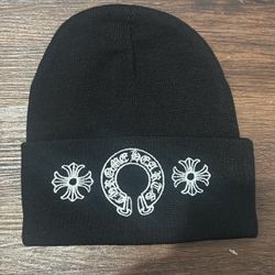 Black Chrome Hearts Horse Shoe Beanie 