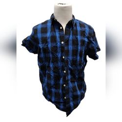 Urban Pipeline Size XL The Awesomely Soft Ultimate Shirt Blue Black Plaid