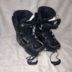 Salomon Savage Snowboard Boots Black With Blue & Green Accents. Price Negotiable